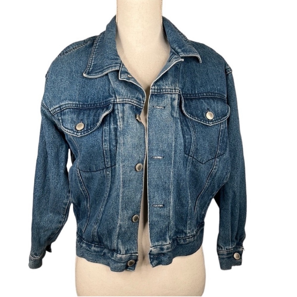 Urban Equipment World Wear Denim Button Down Long Sleeve Jean Jacket Size Medium